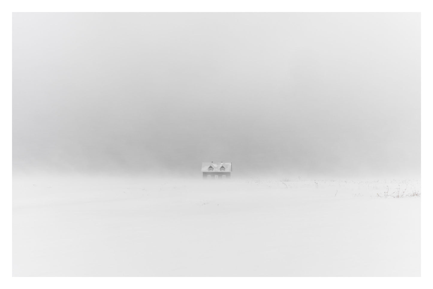 Blizzard au bout d'en haut (17x22 Black Frame)