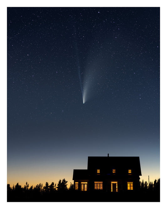 Comète NEOWISE et maison